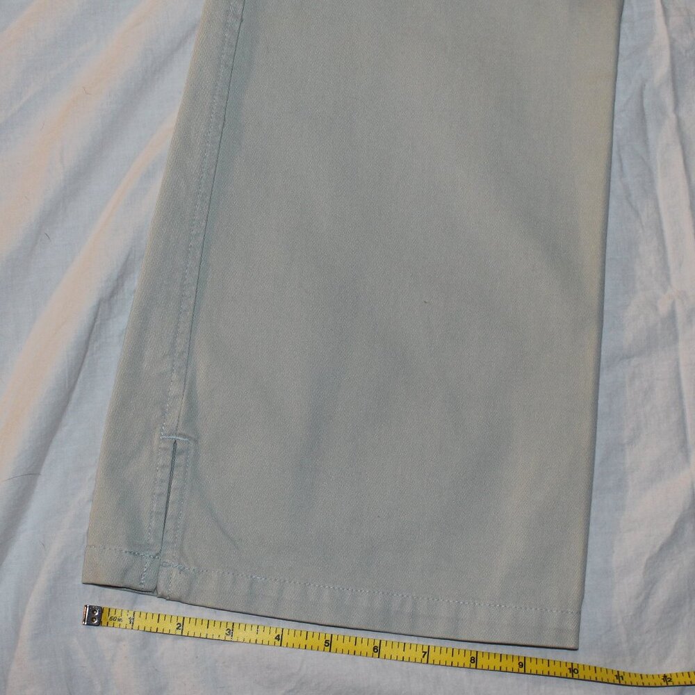 NWT - Abercrombie & Fitch Dusty Blue Sz 6 Long Chino Pant Button Fly Flap Pocket - Picture 4 of 15